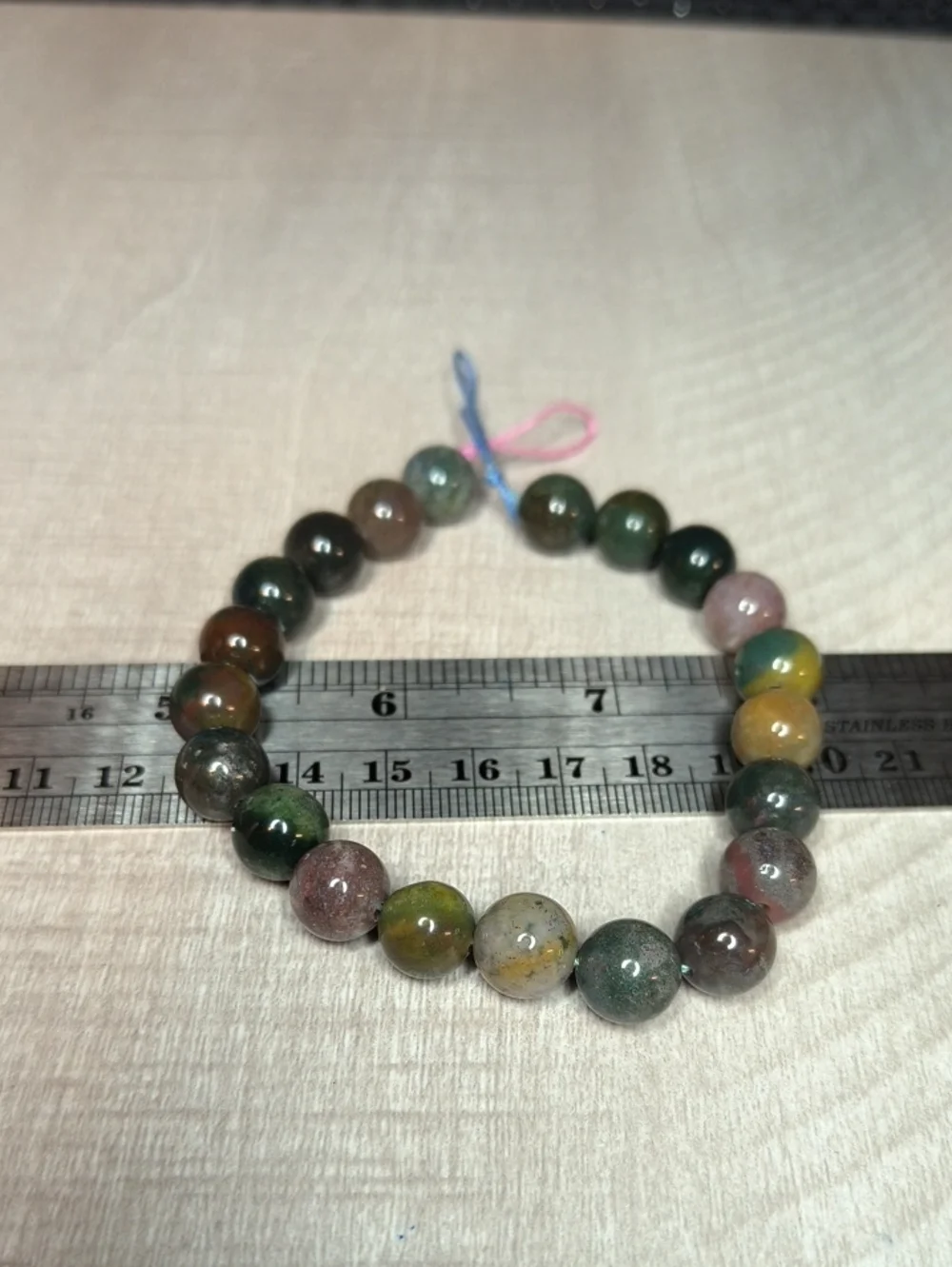 #6- 10mm Indian Agate Gemstone Beads - 8 Inch Strand